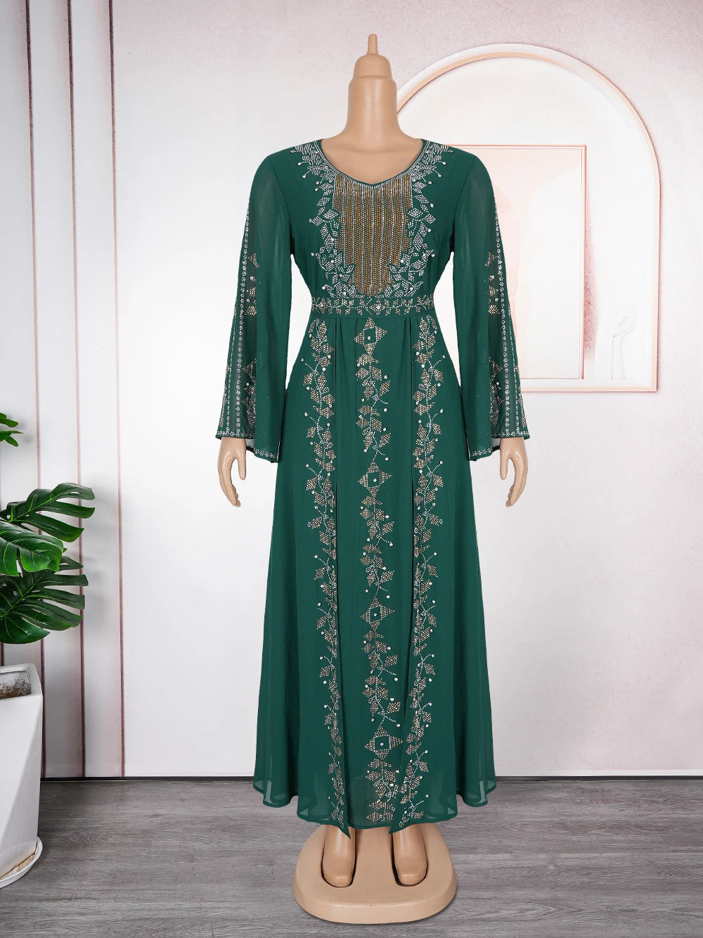 HD CN Abaya Dress Turkish Caftan Moroccan African Womens Dress