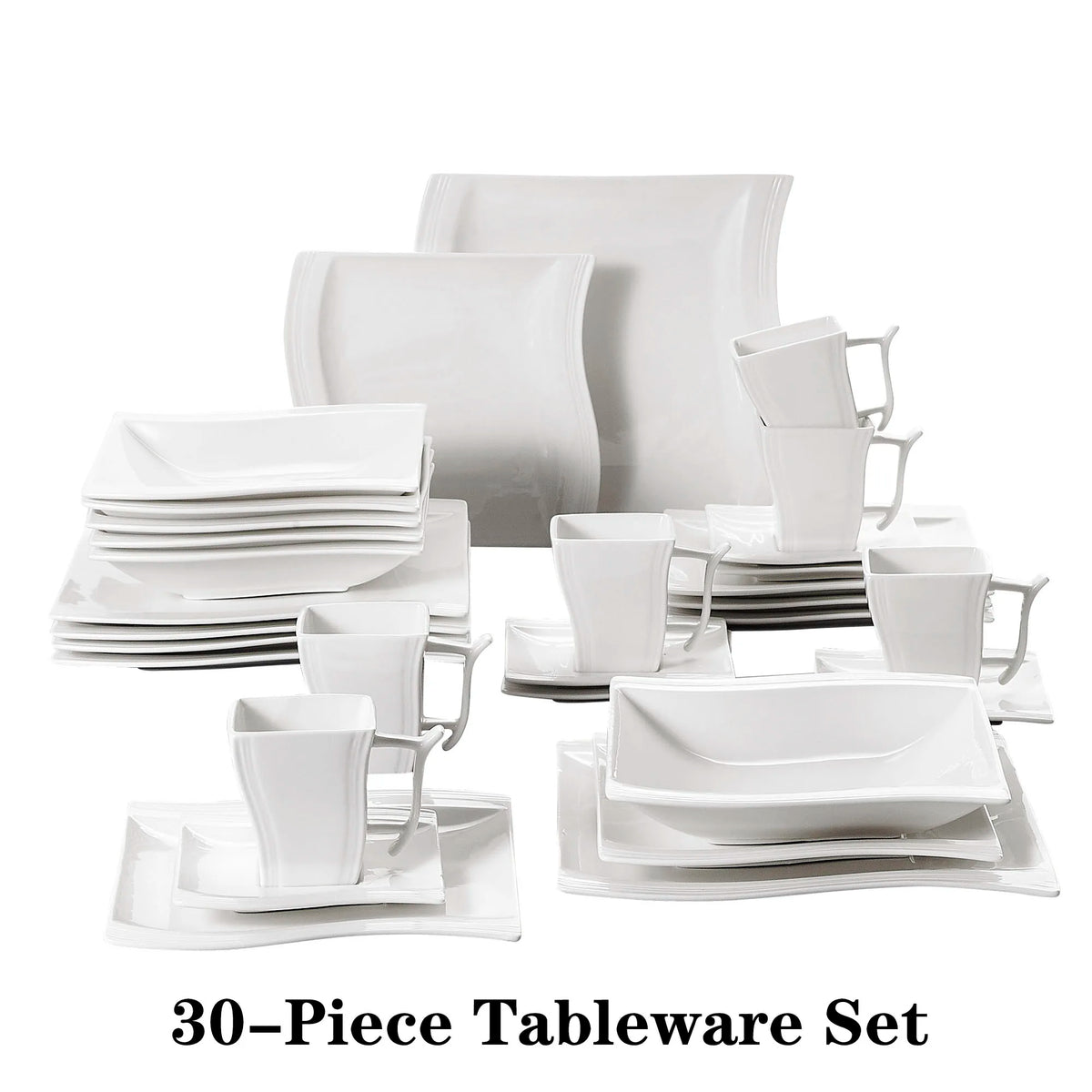 MALACASA Flora Porcelain Dinnerware Set for Elegant Table Settings