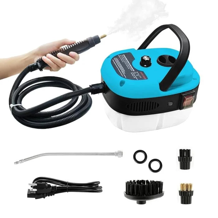 110V Portable Handheld High Pressure Steam Cleaner With Multi Nozzles For Kitchen Bathroom And Car Cleaning