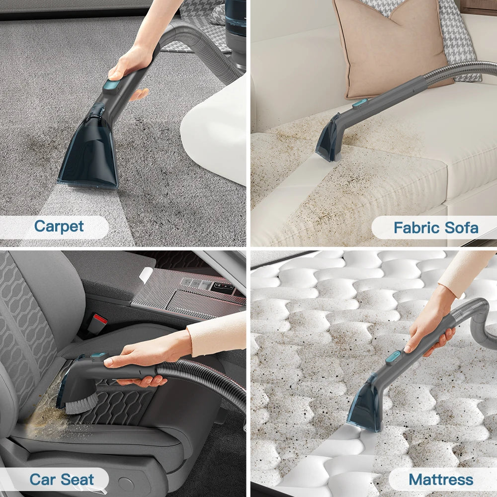 Prettycare 1.4m Hose Cordless Wet Dry Fabric Vacuum