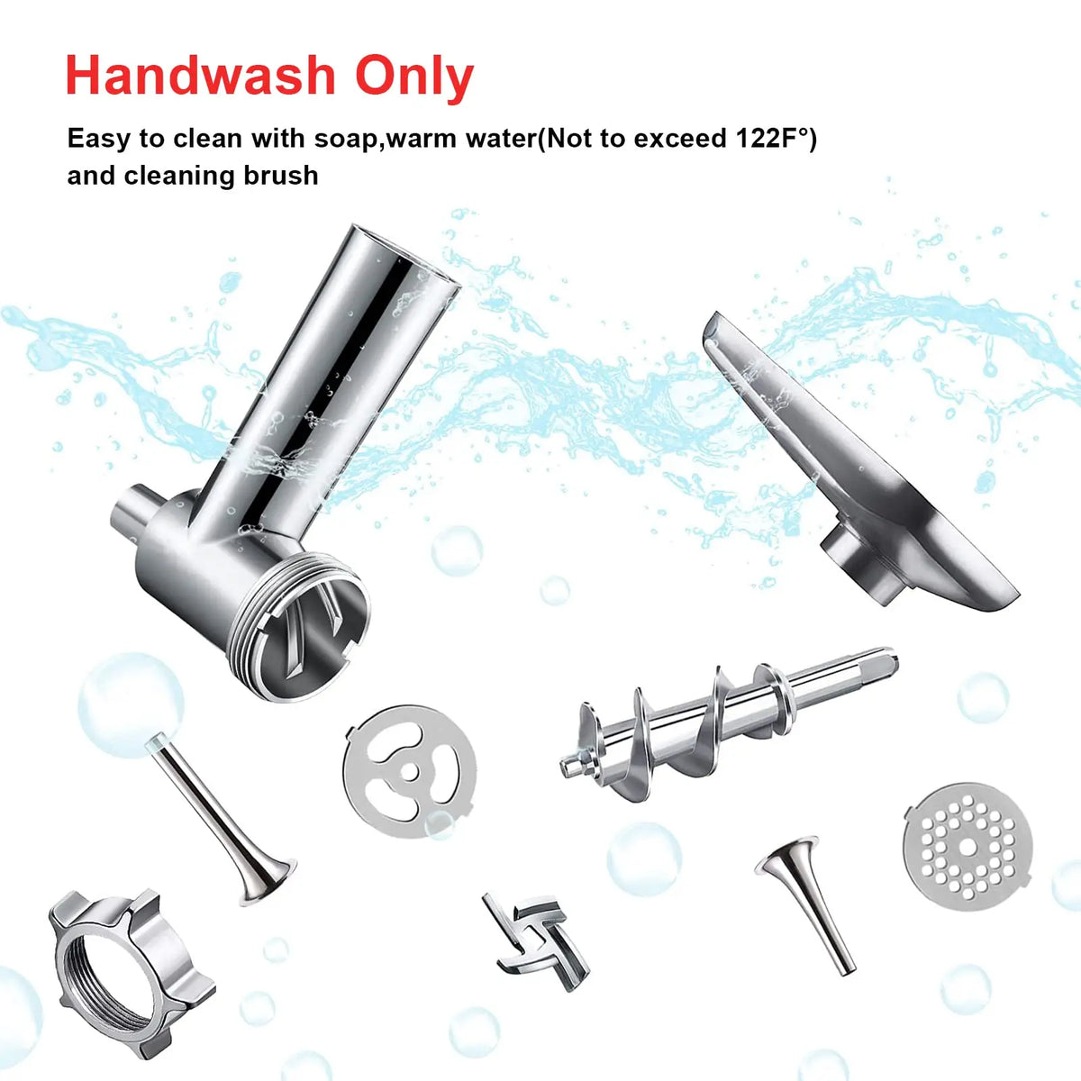 GVODE Stainless Steel Meat Grinder Attachment For KitchenAid Mixer