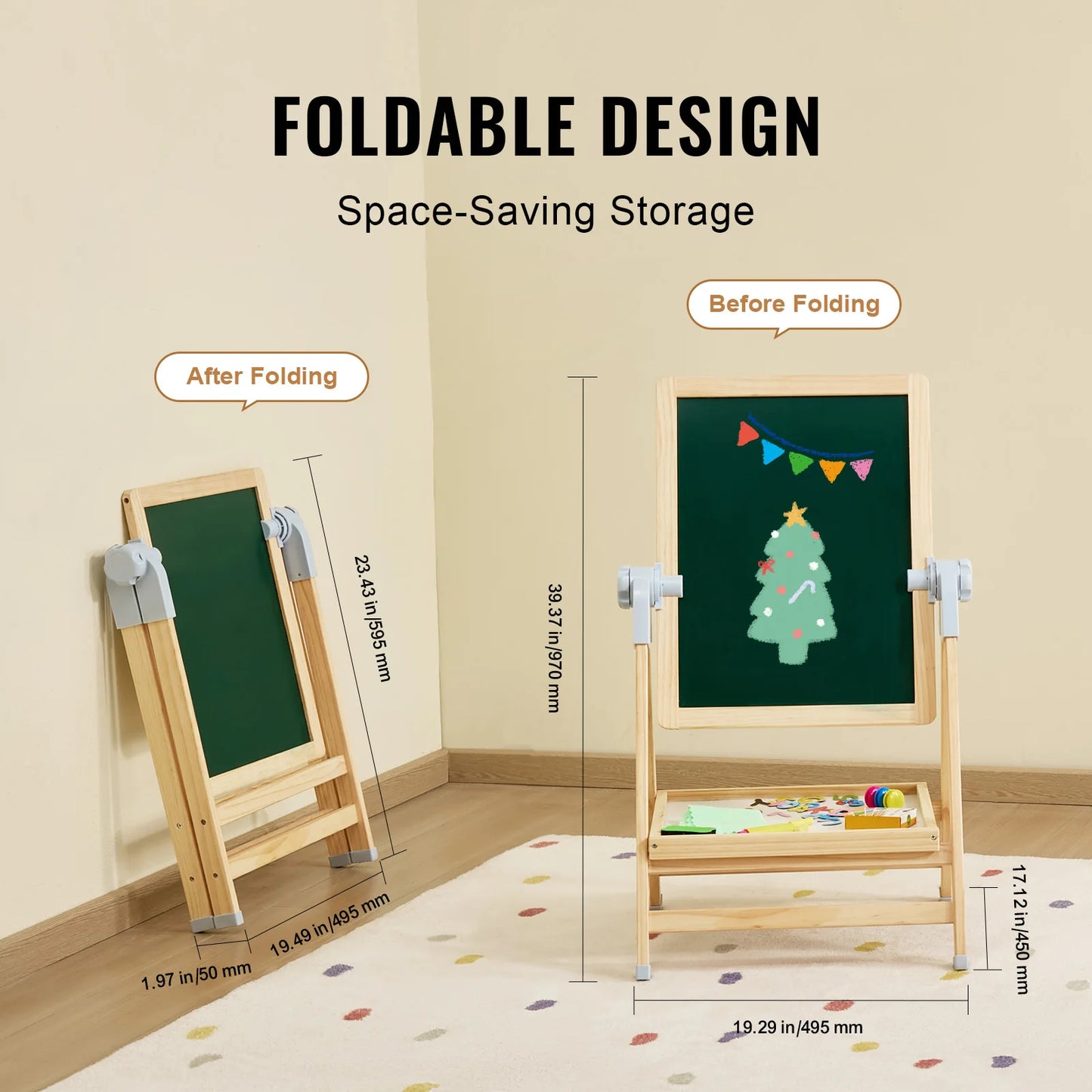 SucceBuy Standing Magnetic Drawing Board With Art Easel And Accessories