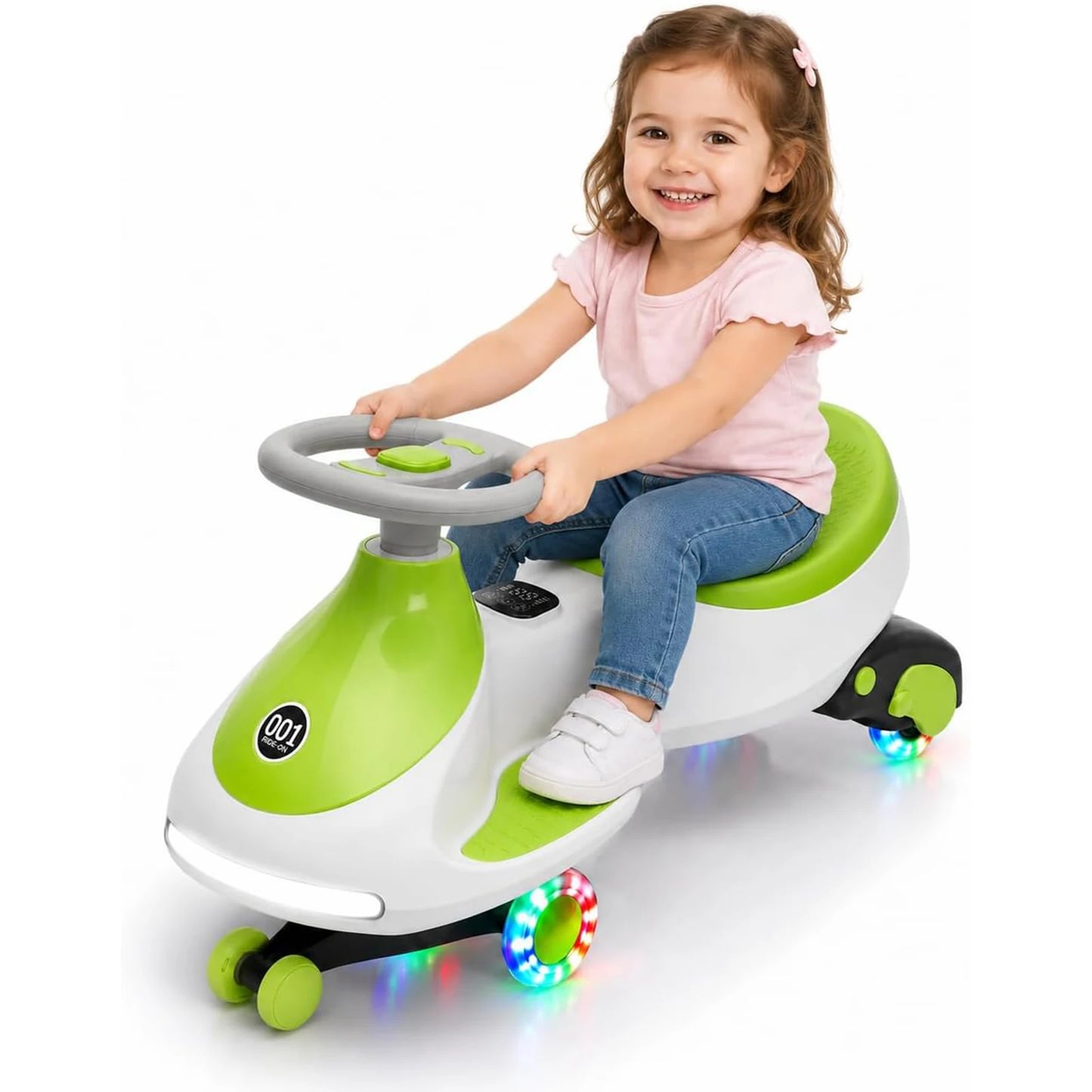 HiMISS 12V Electric Wiggle Car For Kids Dual Ride On