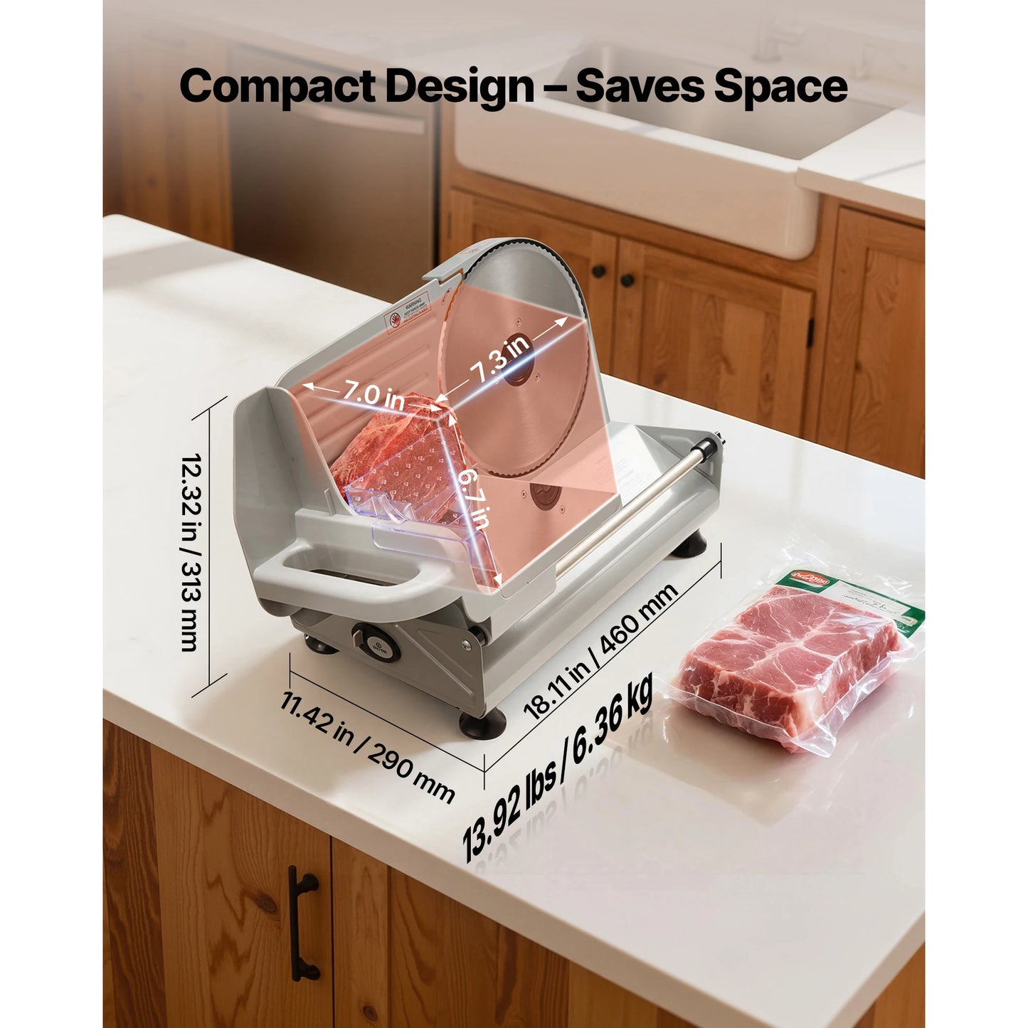SucceBuy Electric Meat Slicer With Dual Stainless Blades