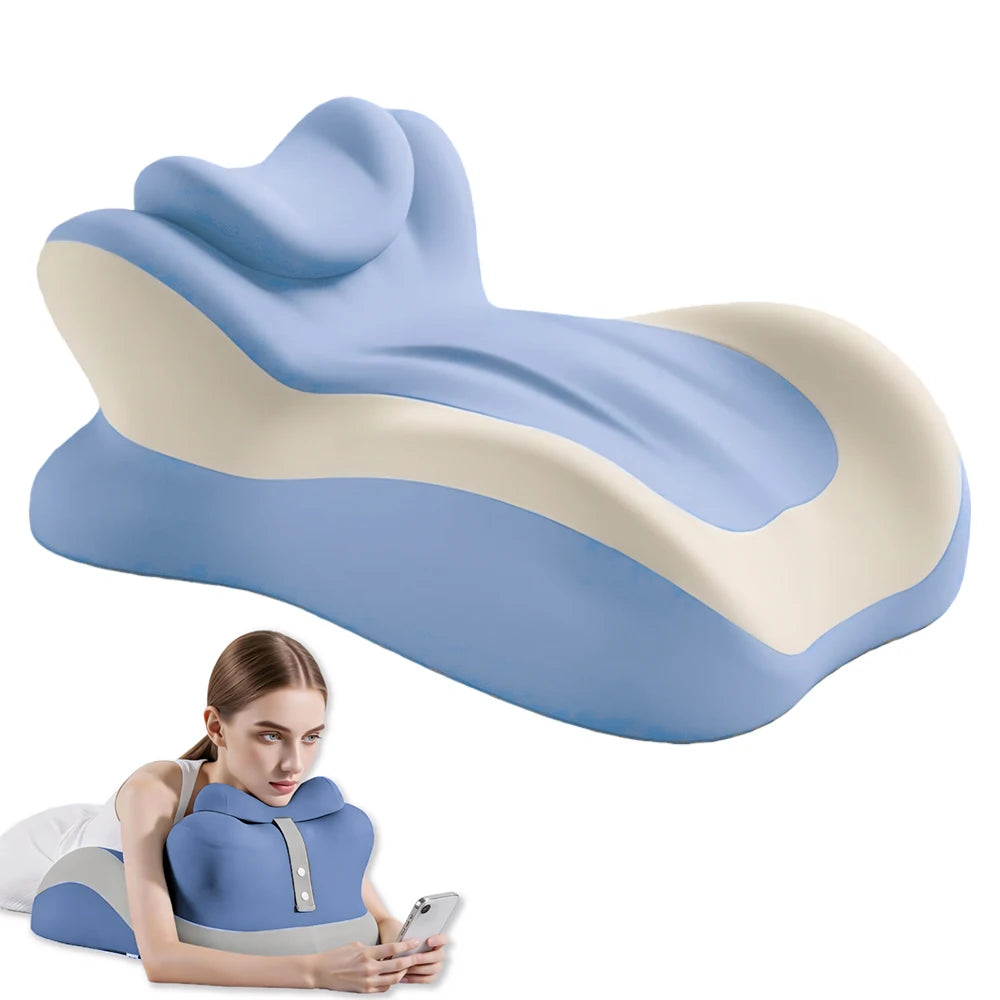 Ergonomic Memory Foam Prone Reading Pillow For Comfortable Bed Rest