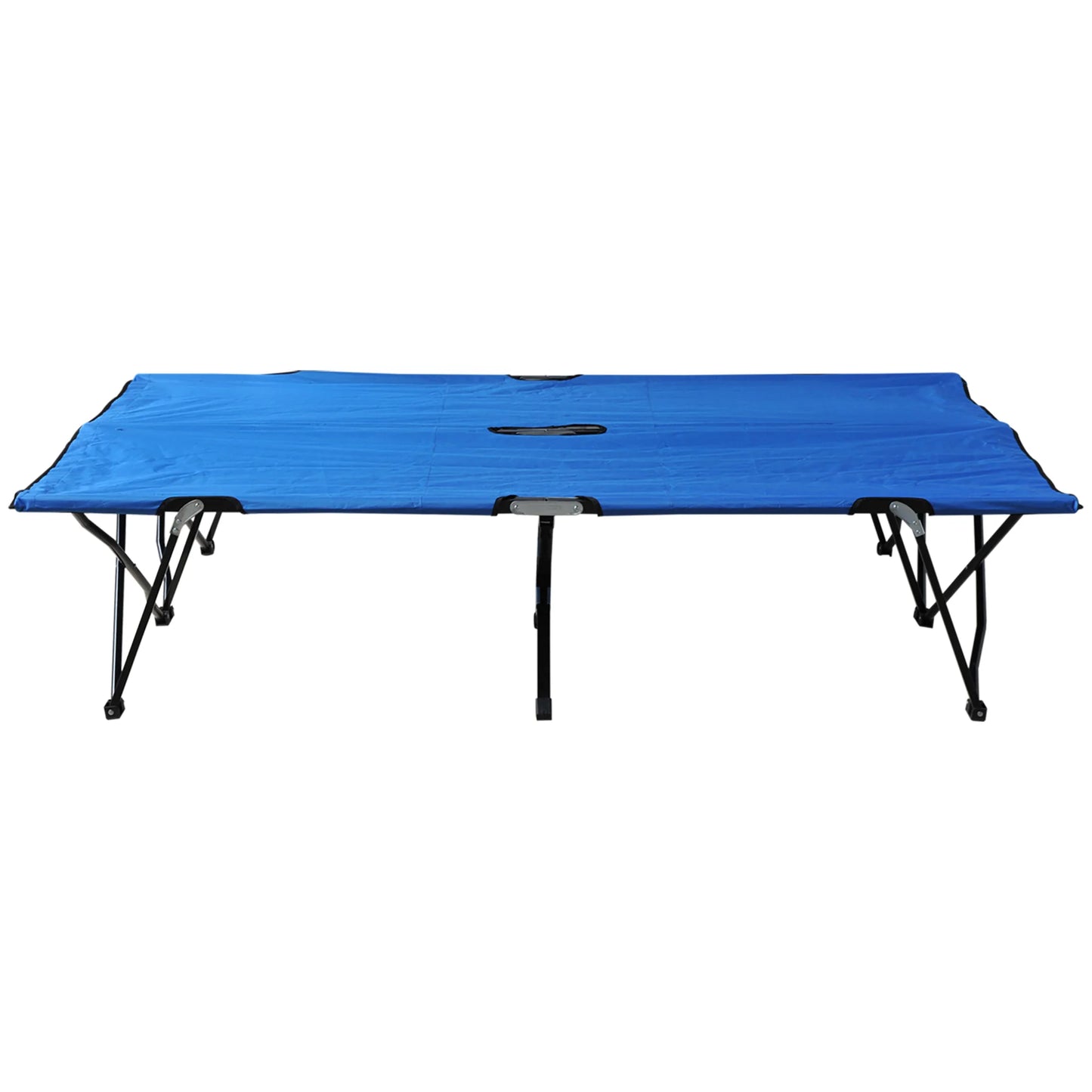 Outsunny Outdoor Double Camping Cot With Carry Bag 300 Lbs