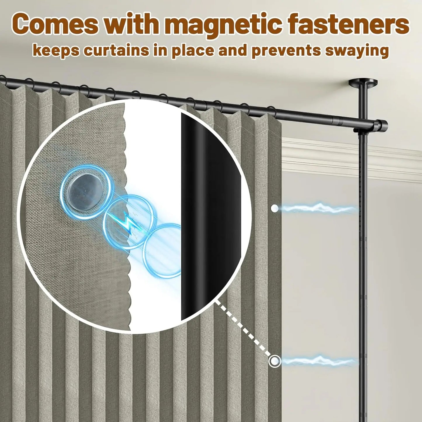 Privacy Curtains For Room Divider With Blackout And Soundproof