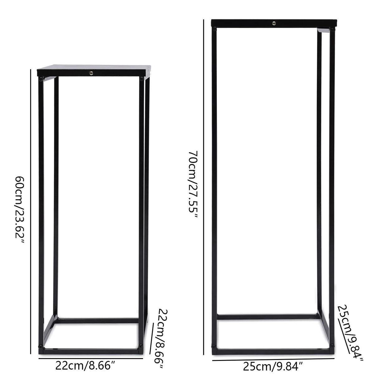 Metal Square Plant Stands for Patio Garden and Home Decor
