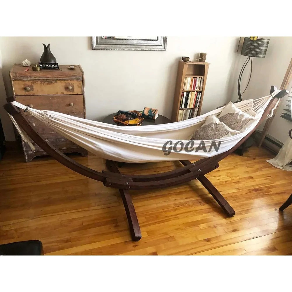 XIUWO Double Cotton Hammock For Two Indoor Outdoor Relaxation