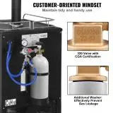 SucceBuy 5 Lbs Aluminum CO2 Tank Grey CGA320 Valve