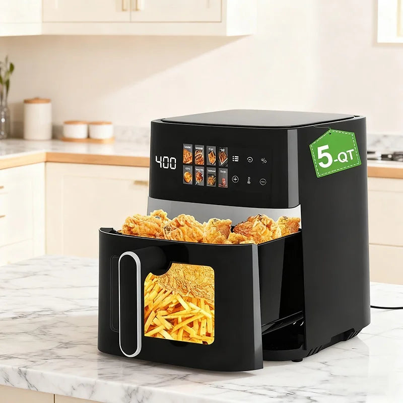 12L Visual Intelligent Fully Automatic Air Fryer Stainless Steel