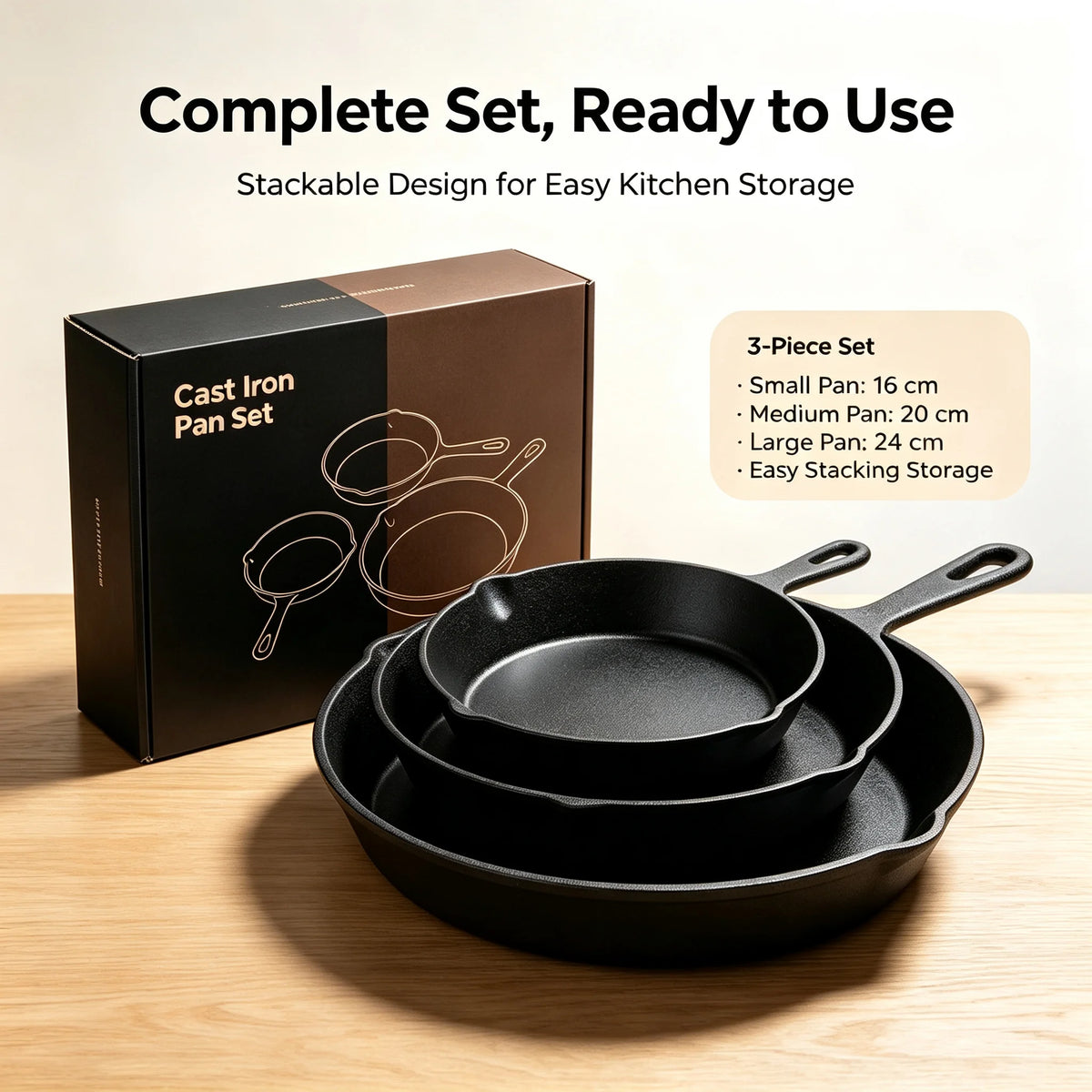 UPWORK Stainless Steel Frying Pan Set For Cooking And Grilling