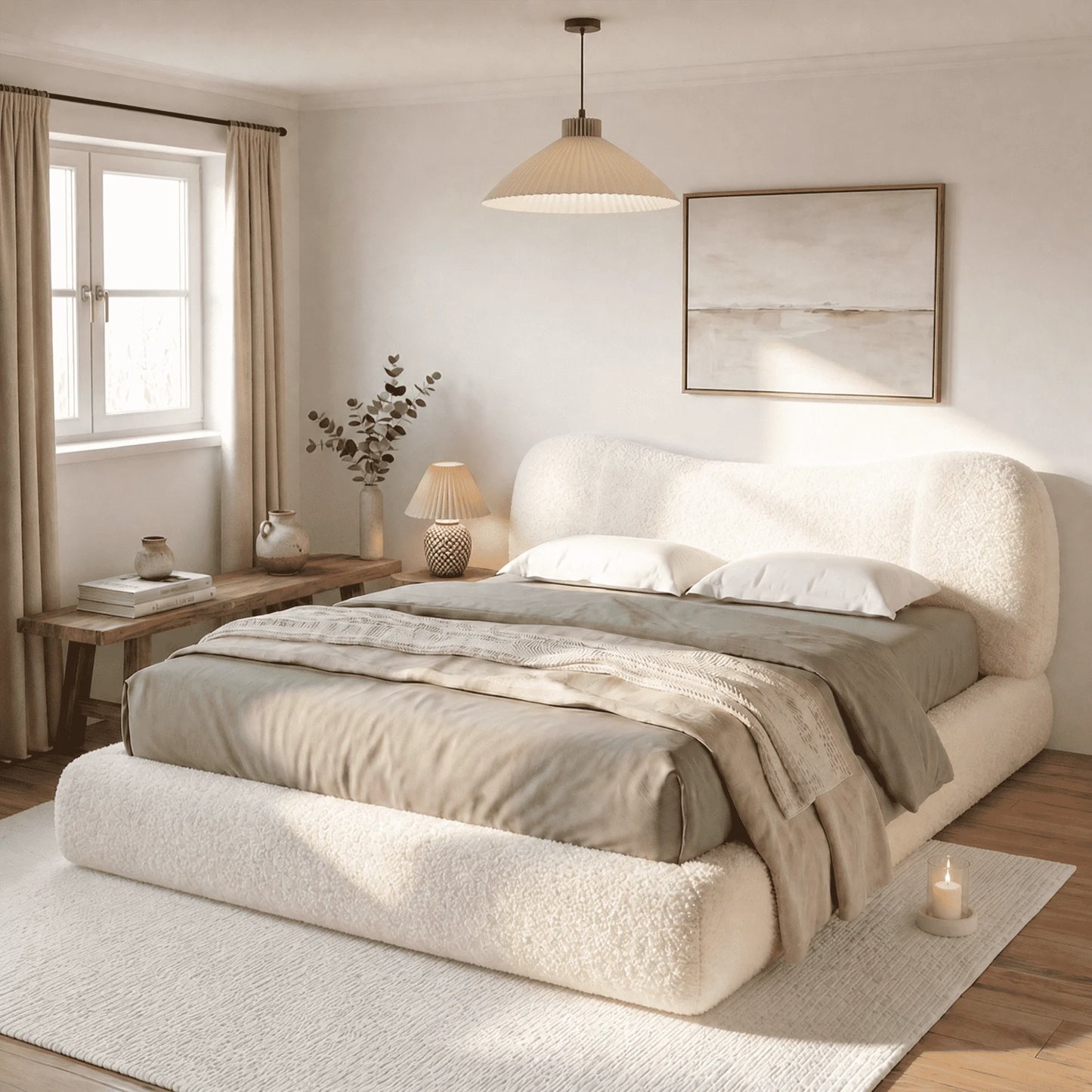 EnHomee Cloud Bed Frame With No Assembly And Quiet Design