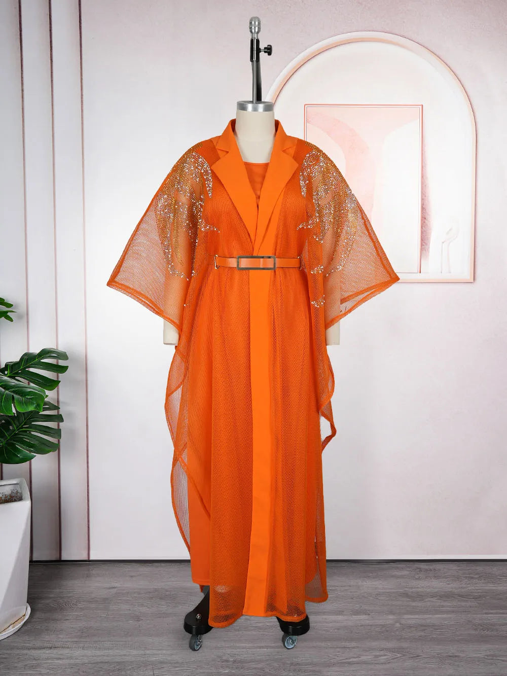 HD CN African Women Traditional Dress 2pc Robe Set