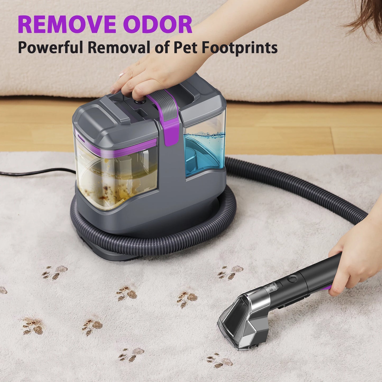 YISORA C9 Portable Carpet and Upholstery Cleaner 15KPa Corded