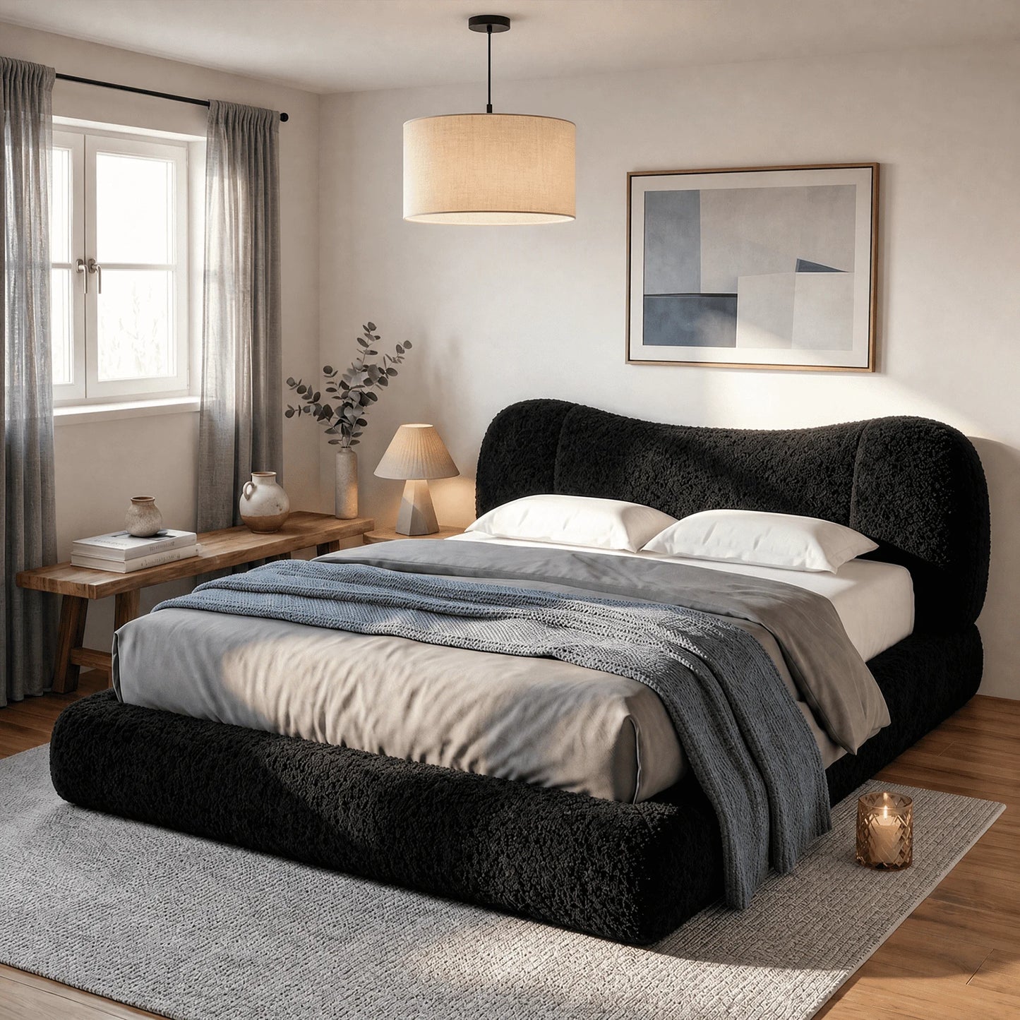 EnHomee Cloud Bed Frame With No Assembly And Quiet Design