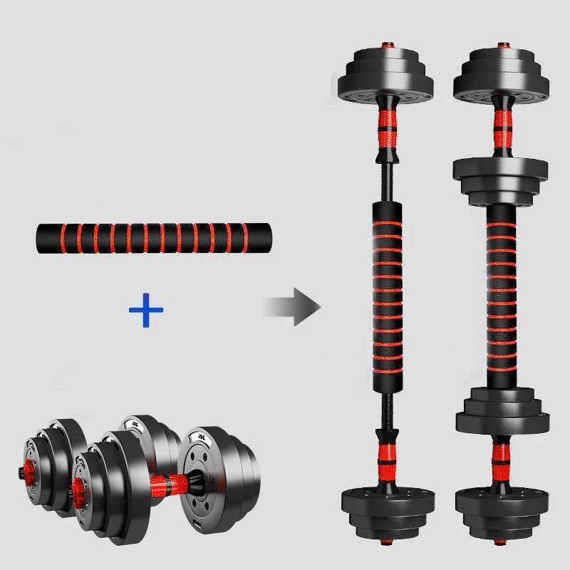 Adjustable 5 To 44lbs Dumbbell Barbell Set With Anti-Slip Grip