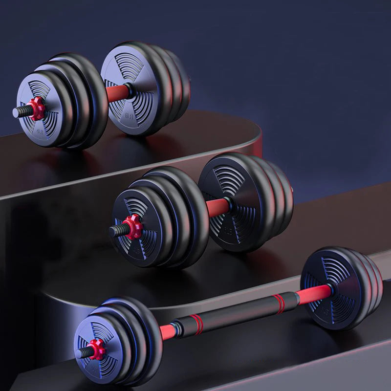 Adjustable 5 To 44lbs Dumbbell Barbell Set With Anti-Slip Grip