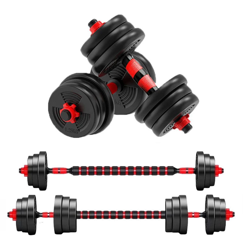 Adjustable 5 To 44lbs Dumbbell Barbell Set With Anti-Slip Grip