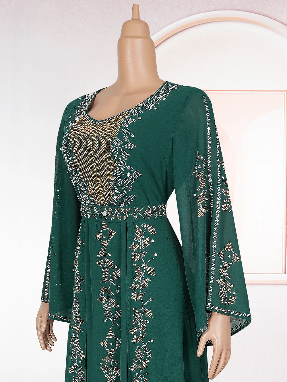 HD CN Abaya Dress Turkish Caftan Moroccan African Womens Dress