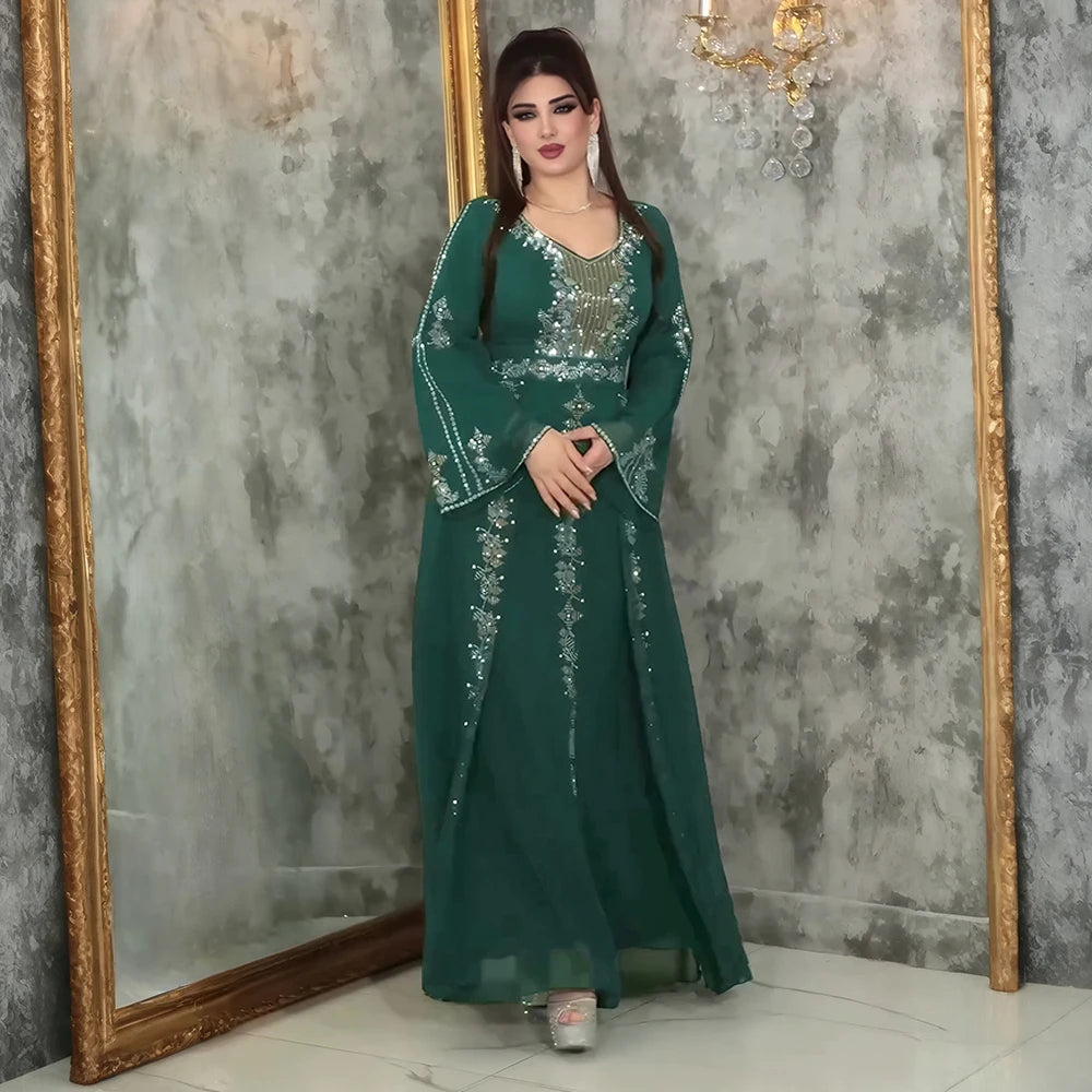 HD CN Abaya Dress Turkish Caftan Moroccan African Womens Dress