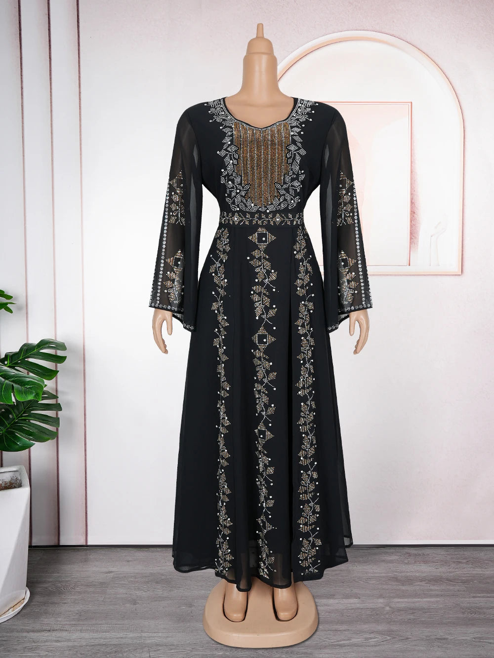 HD CN Abaya Dress Turkish Caftan Moroccan African Womens Dress