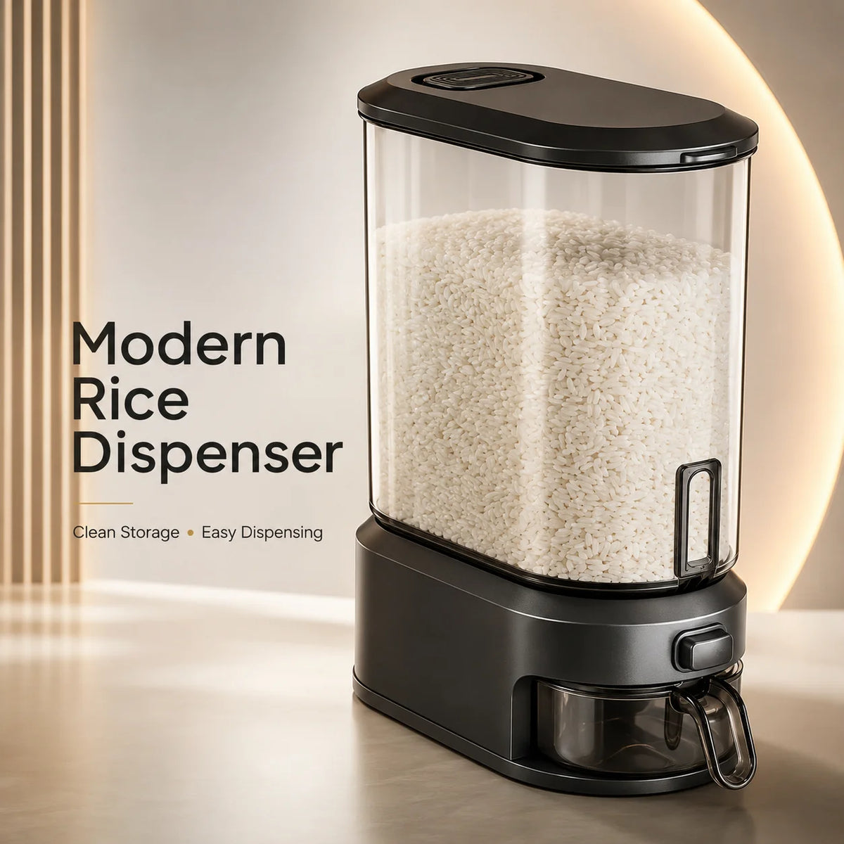 ONENOBLE Automatic Rice Dispenser With Measuring Cup