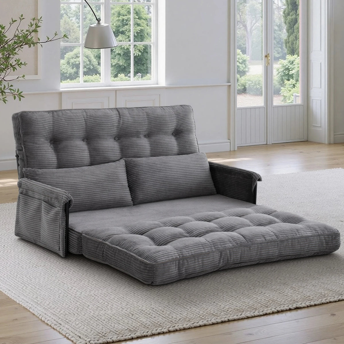 Gaohappy Adjustable Foldable Floor Sofa Bed With Storage Pocket