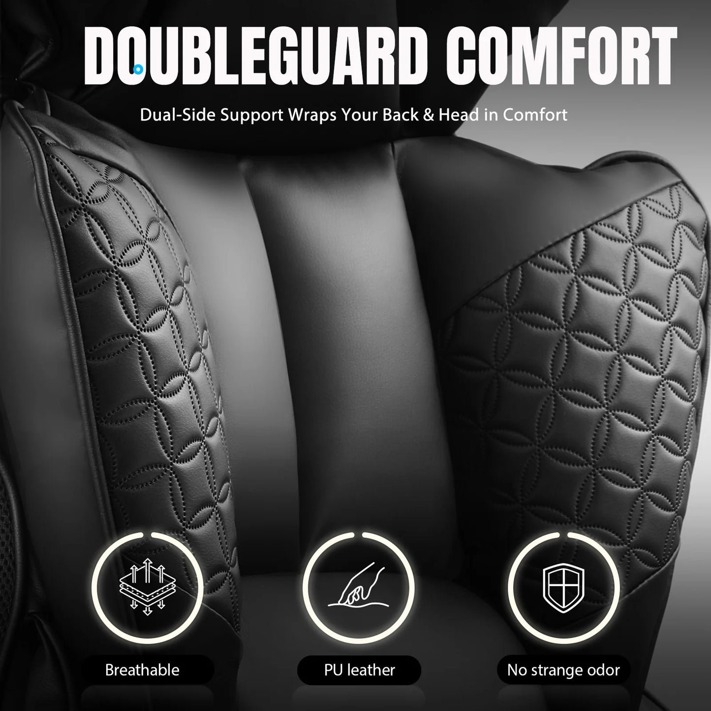 Comhoma Ergonomic High Back Office Chair With Genuine Leather Footrest