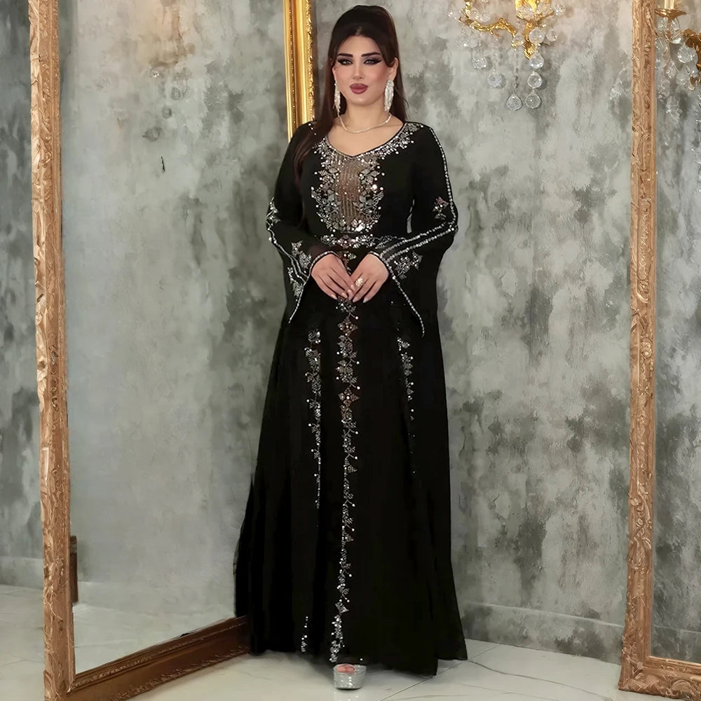 HD CN Abaya Dress Turkish Caftan Moroccan African Womens Dress