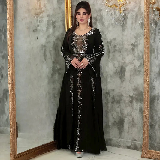HD CN Abaya Dress Turkish Caftan Moroccan African Womens Dress