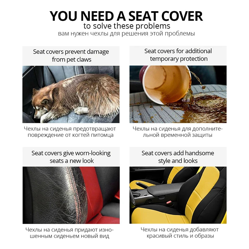 AutoYouth Universal Car Seat Cover Airbag Compatible Ventilated Polyester