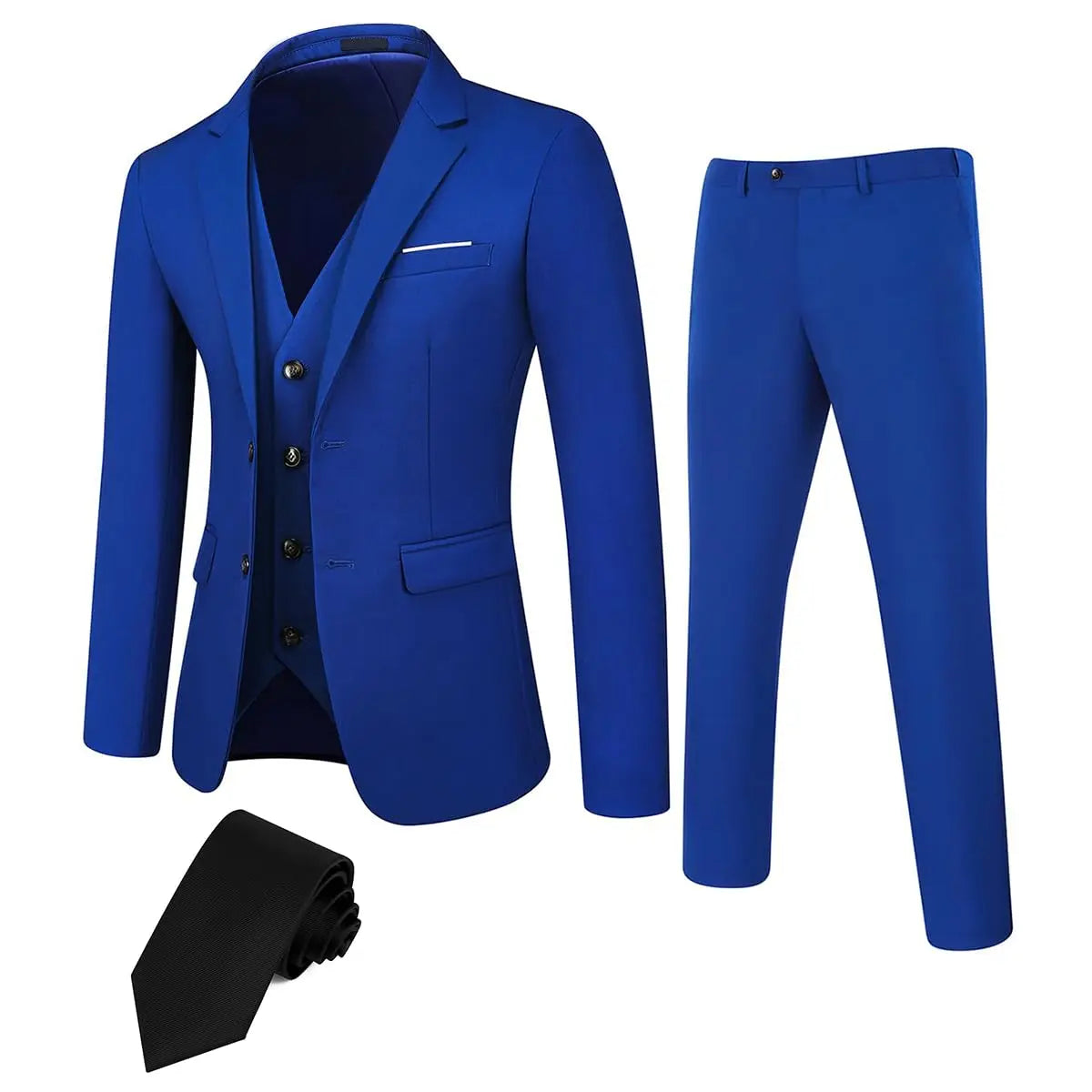 TweedLad Mens Business Suit Set Groomsmen Jacket And Trousers