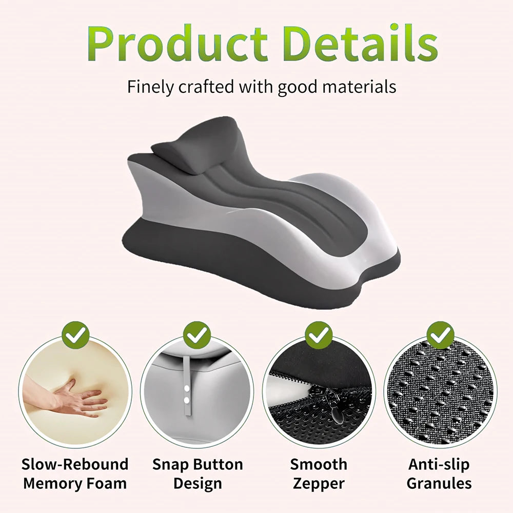 Ergonomic Memory Foam Prone Reading Pillow For Comfortable Bed Rest