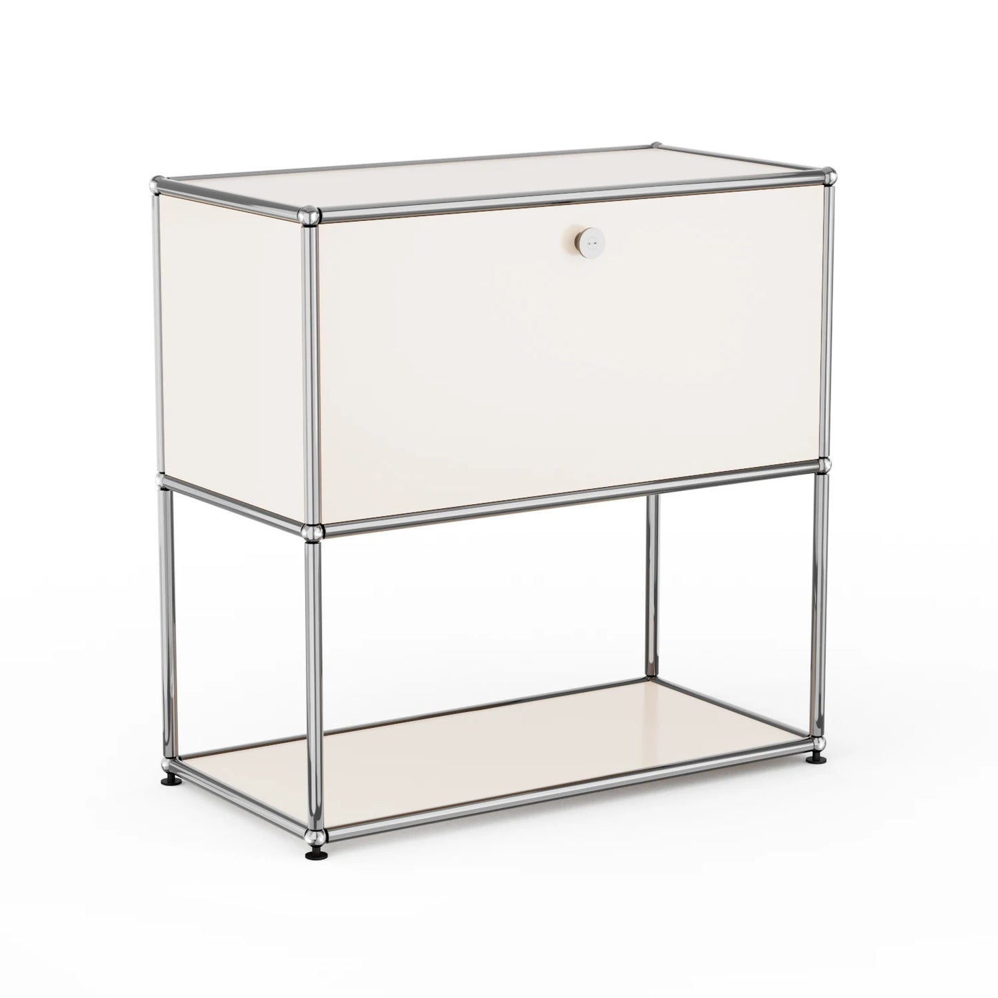 Furgle Modern Modular Nightstand With Metal Frame And Storage