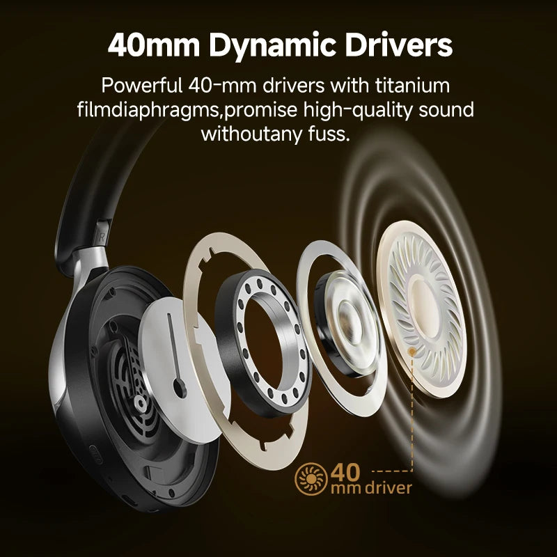 QCY H3 Pro ANC Bluetooth Headphones With LDAC And 55H Playtime
