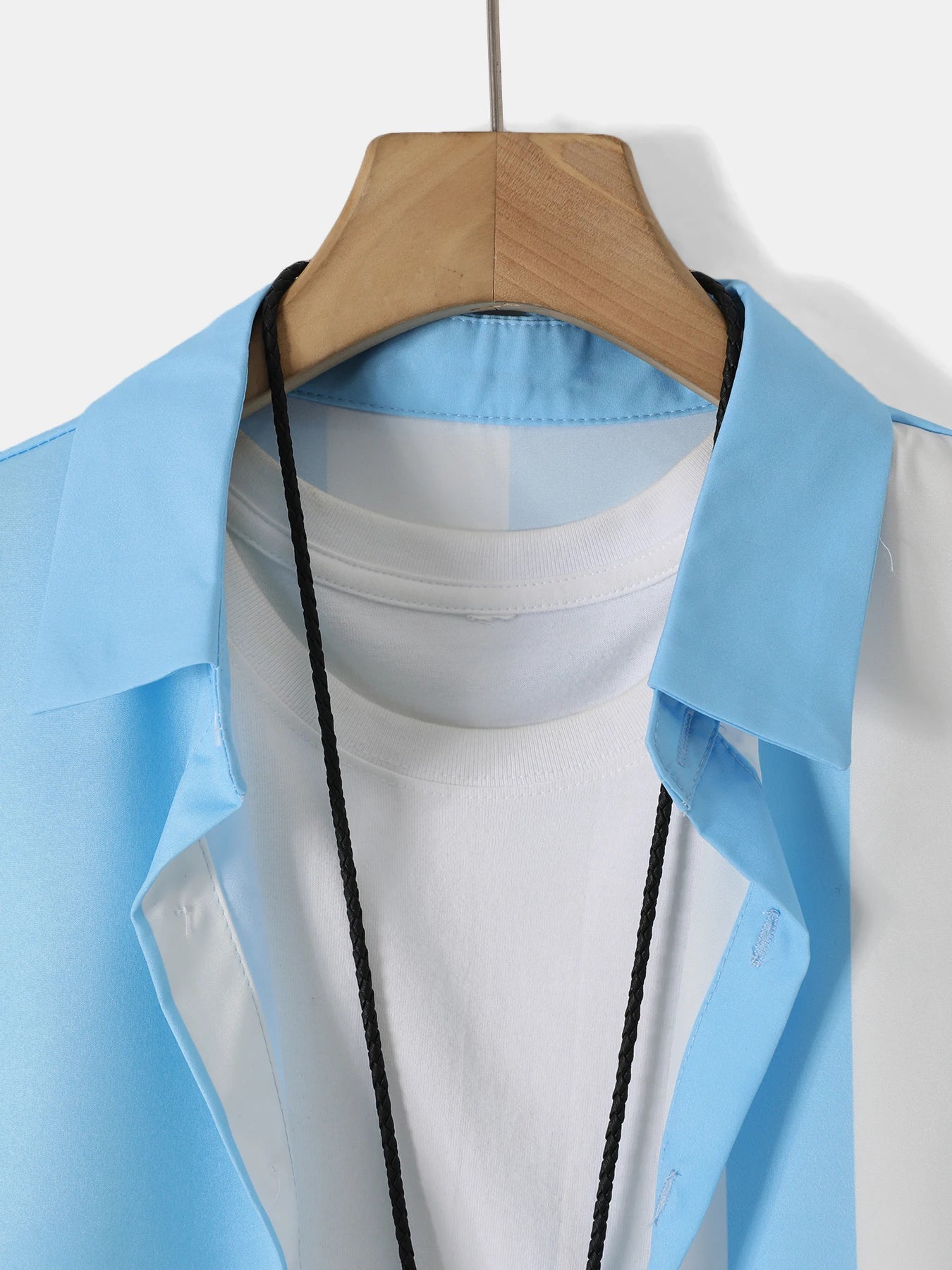 Men's Summer Polyester Printed Button-Down Short Sleeve Shirt And Pants
