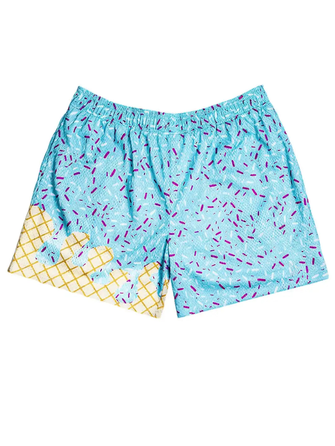 Ice Cream Print Casual Shorts For Golf Running Beach Activities