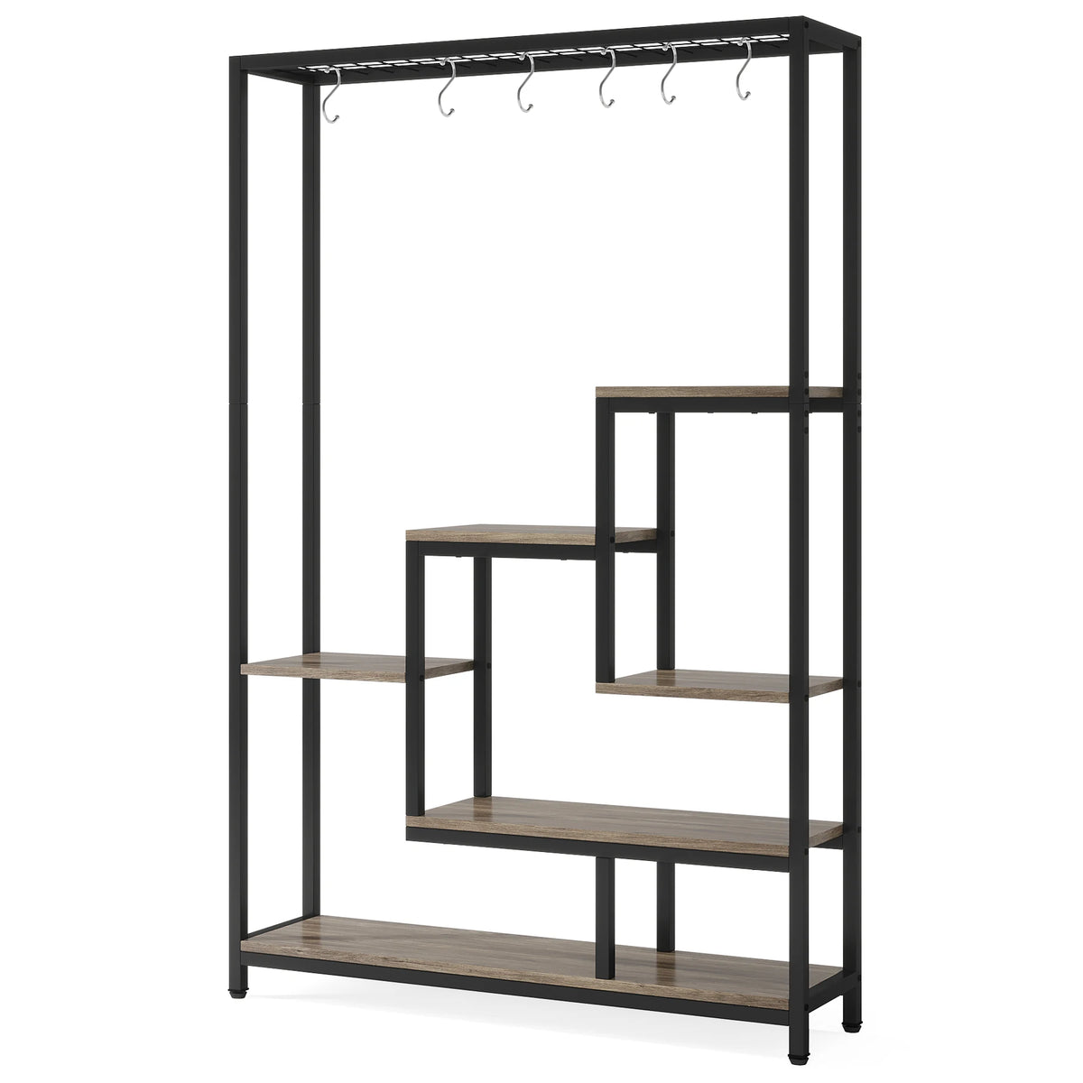 Tribesigns Five Tier Indoor Plant Stand With Hanging Hooks