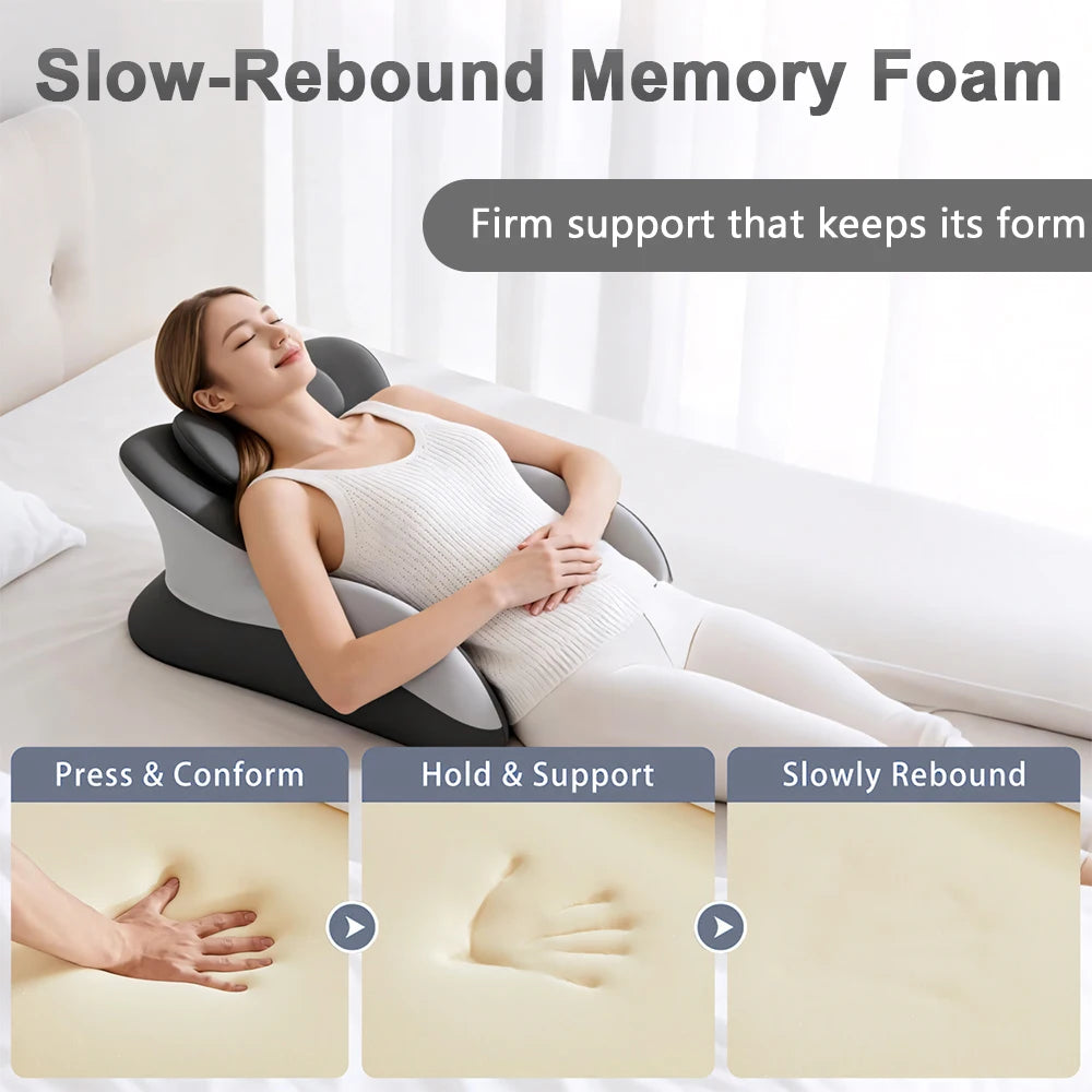 Ergonomic Memory Foam Prone Reading Pillow For Comfortable Bed Rest