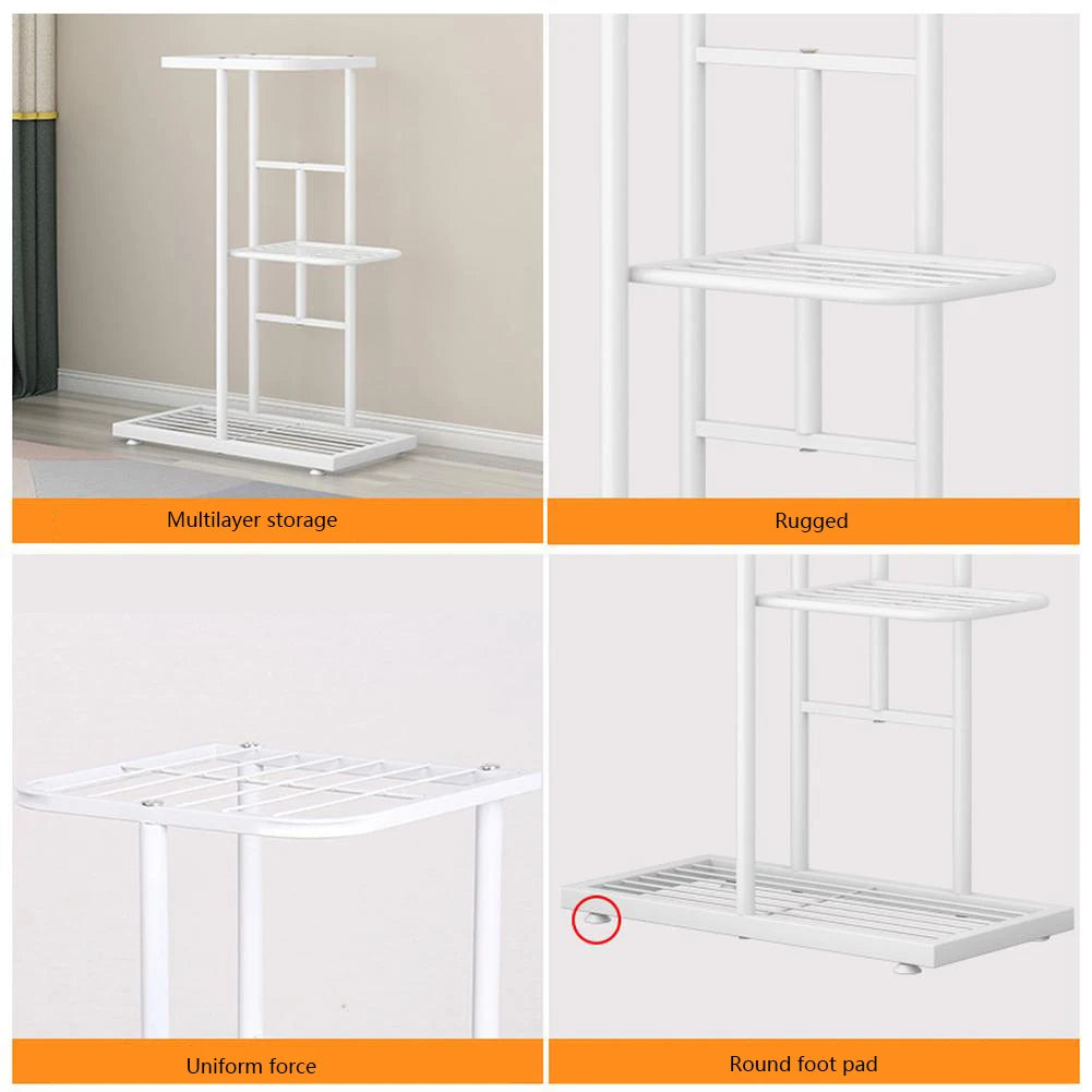 Durable Steel Eight Tier Plant Stand For Indoor Outdoor Garden