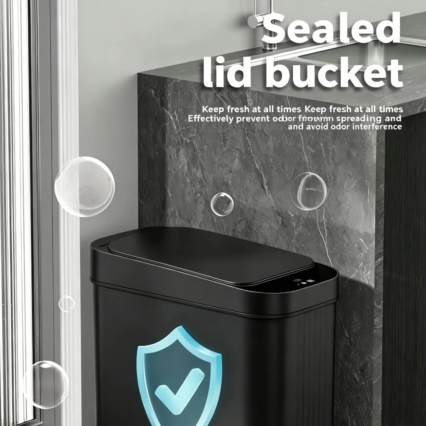 Smart WiFi Touchless Sensor Trash Can 2 Pack Home Use