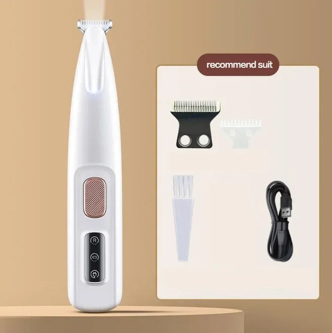 Dog Paw Trimmer With LED Light And Display Waterproof Grooming