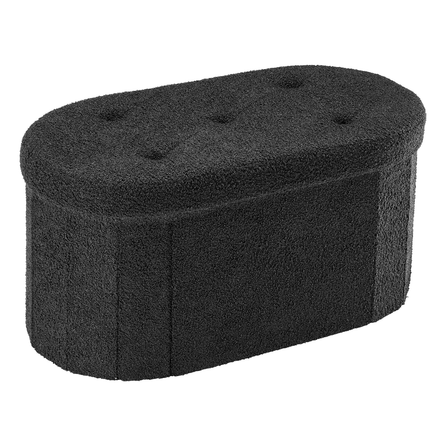 MCQ Faux Fur Folding Storage Ottoman Footrest For Bedroom
