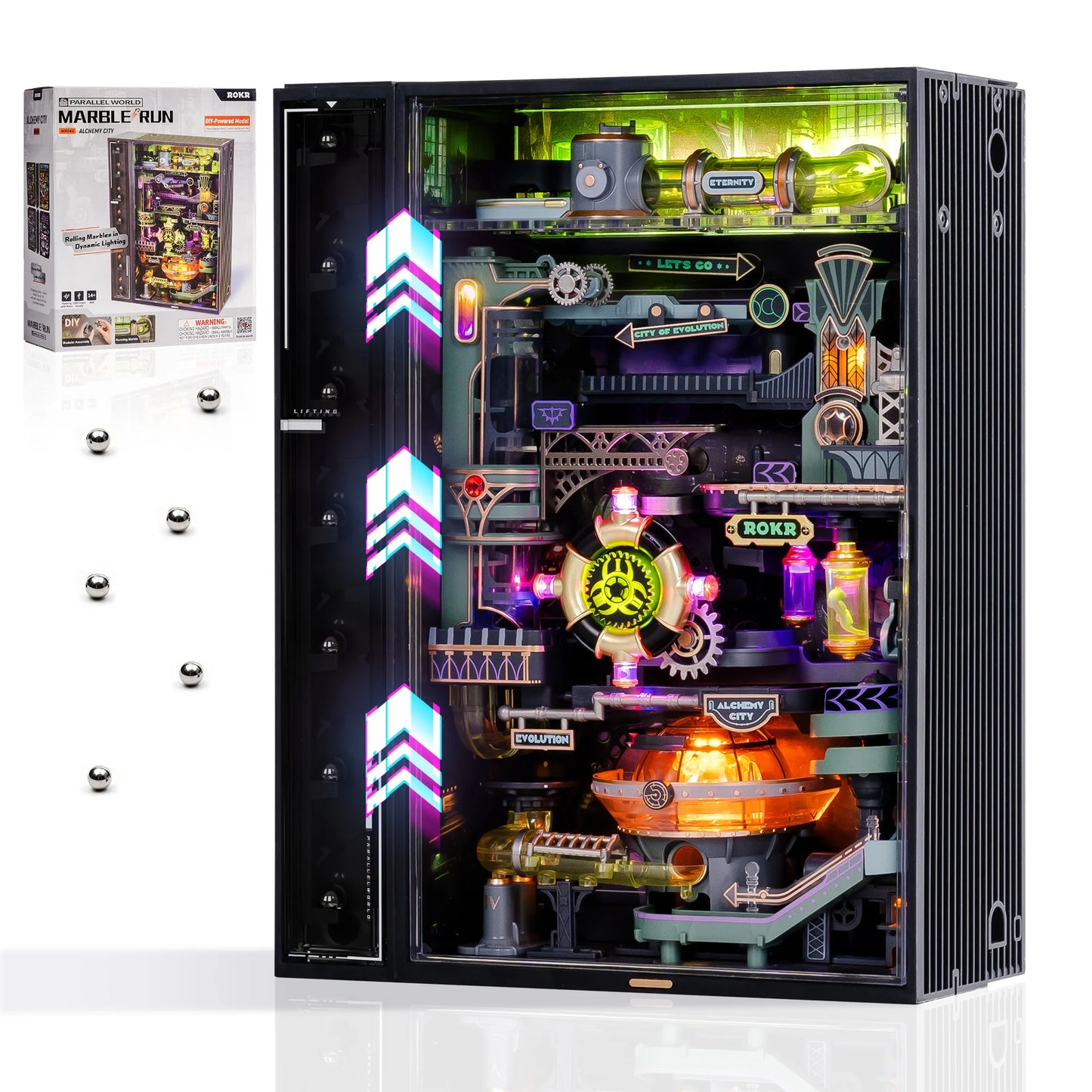 ROKR Pinball Track Model Assembly Set Alchemy City 3D Puzzle