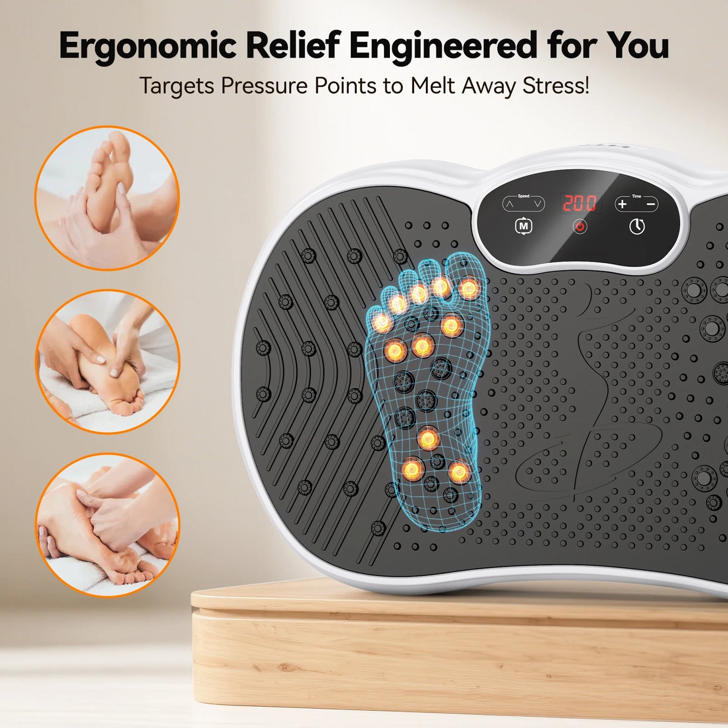 Vibration Plate Exercise Machine Full Body Shaker Portable Fitness Equipment