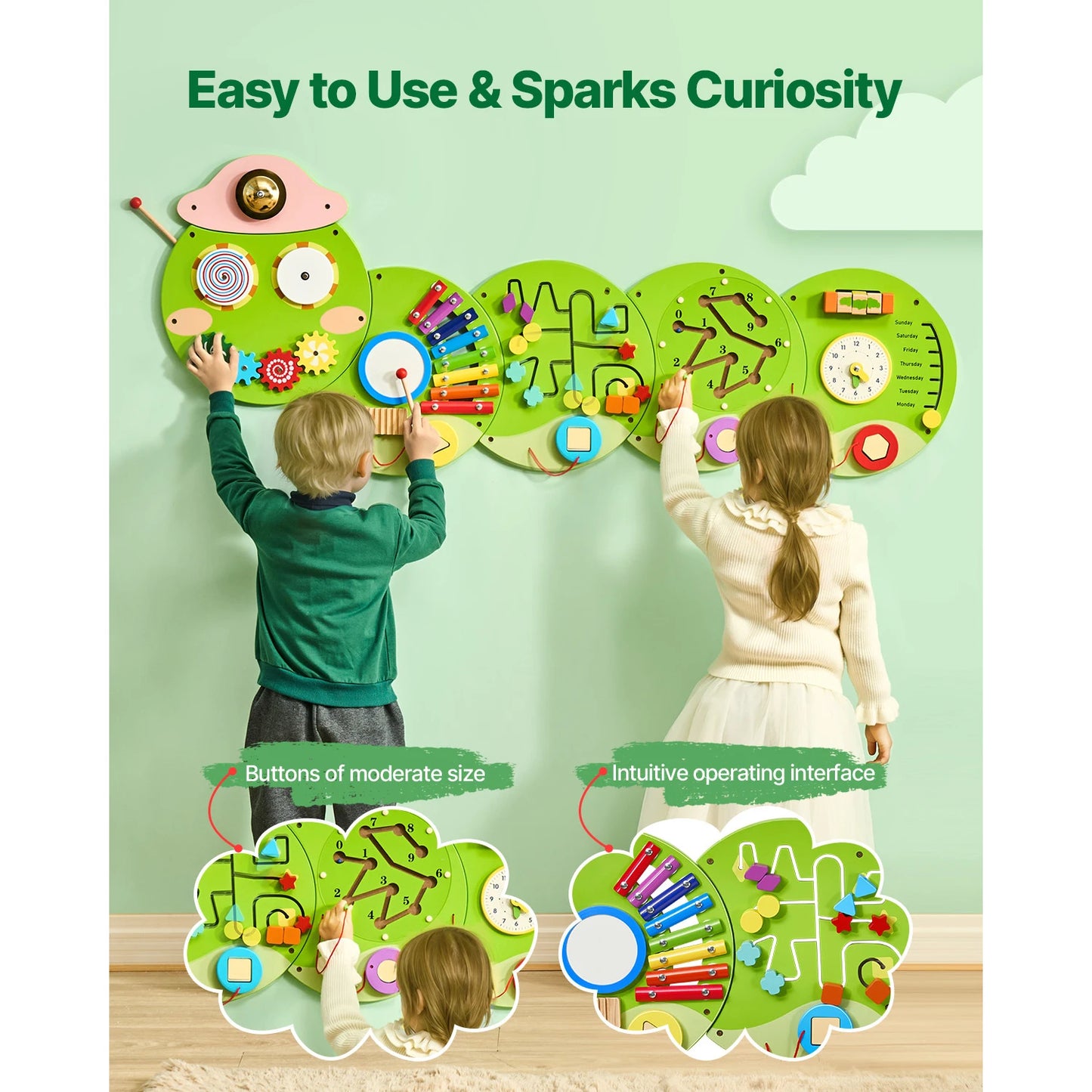 SucceBuy Montessori Activity Wall Busy Board