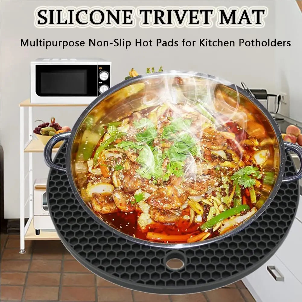 Silicone Trivet Pot Mats Heat Resistant Holders For Hot Cookware