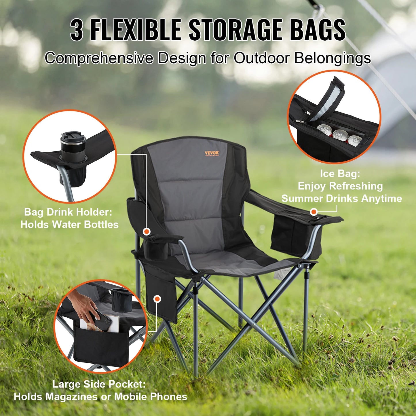 SucceBuy Outdoor Camping Folding Chair Portable Ultralight Beach Seat