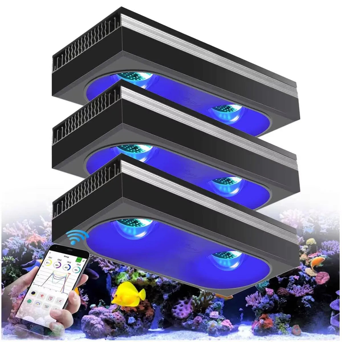 PopBloom RL180 180W WiFi Reef Light Full Spectrum For Reefs